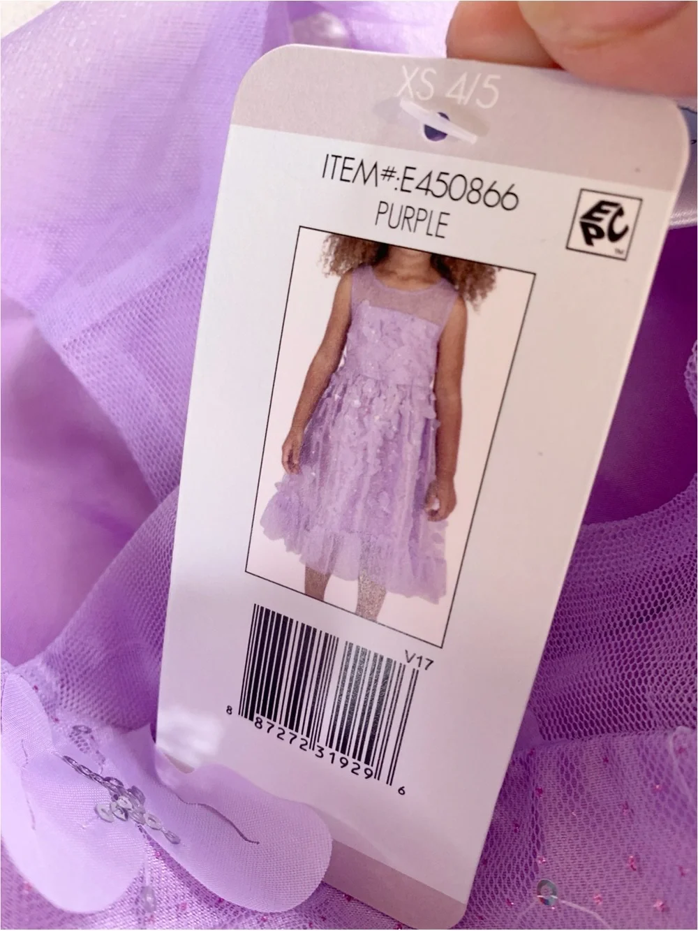 Rare Edition Girls Lavender sleeveless butterfly Tulle Party Dress